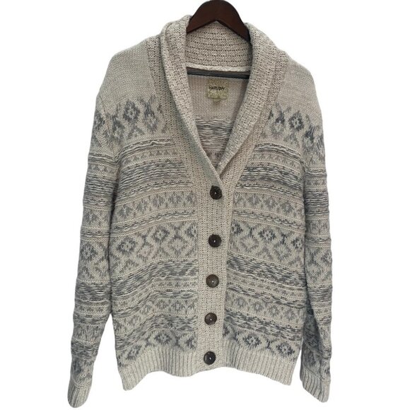 GRANDPA/DAD Button Up Cardigan Cozy Nordic Sweater Size L - Picture 1 of 9